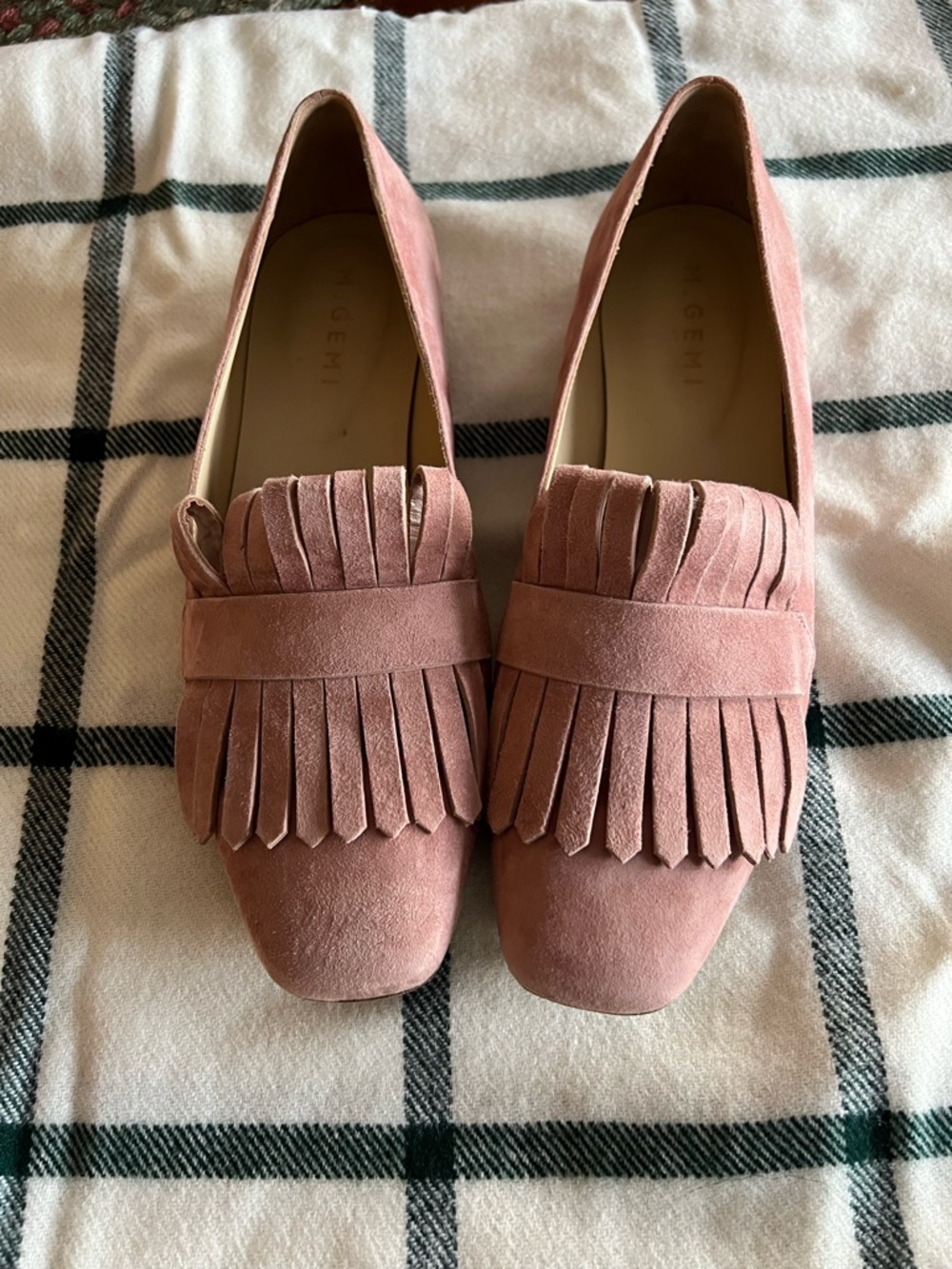 M.Gemi Fringed Suede Loafers - Dusty Rose Pink 🎀